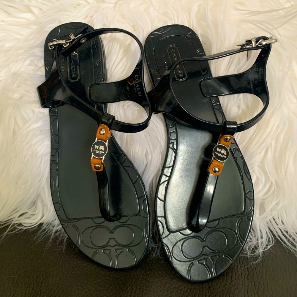 Coach “Piccadilly” Jelly sling back Sandals size 5